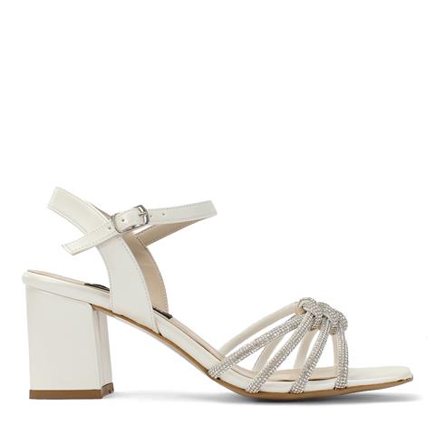 Kadın Sedef Taşlı Kalın Topuklu Abiye Ayakkabı