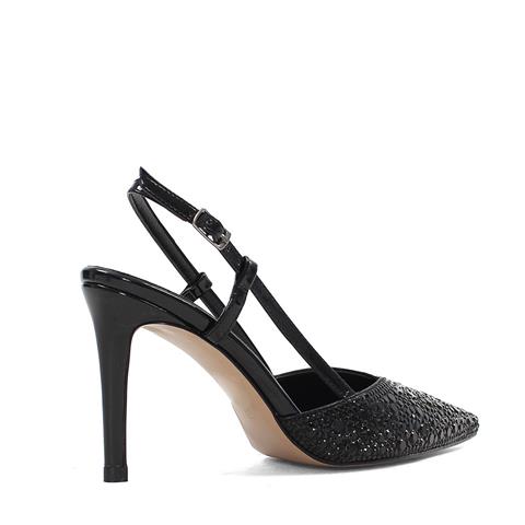 Kadın Siyah Arkası Açık İnce Topuklu Abiye Ayakkabı