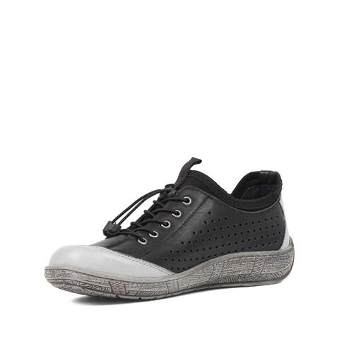 Kadın Siyah Bağcıklı Deri Ayakkabı