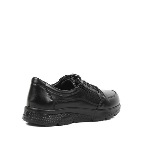 Kadın Siyah Bağcıklı Deri Ayakkabı