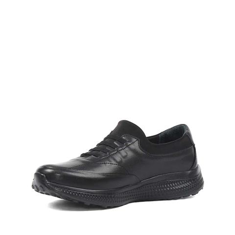 Kadın Siyah Bağcıklı Deri Ayakkabı