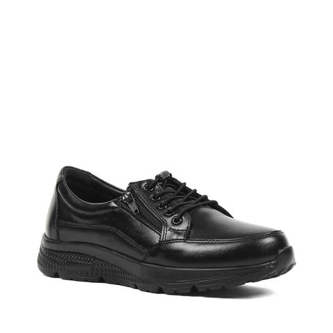 Kadın Siyah Bağcıklı Deri Ayakkabı