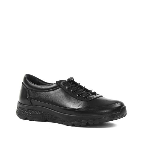 Kadın Siyah Bağcıklı Deri Ayakkabı