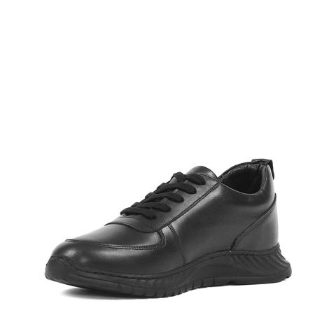 Kadın Siyah Bağcıklı Deri Sneaker