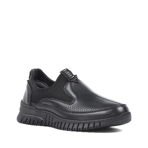 Kadın Siyah Baskılı Deri Ayakkabı