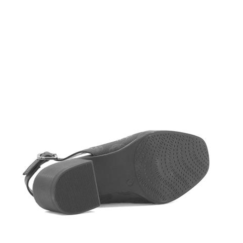 Kadın Siyah Bilekten Bantlı Deri Klasik Ayakkabı