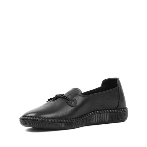 Kadın Siyah Çiçek Detaylı Deri Ayakkabı