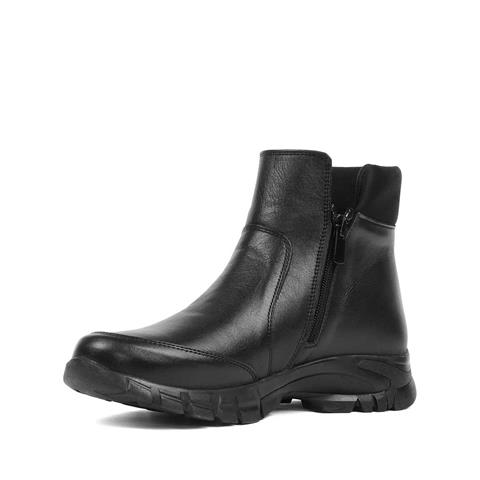 Kadın Siyah Çift Fermuarlı Deri Bot