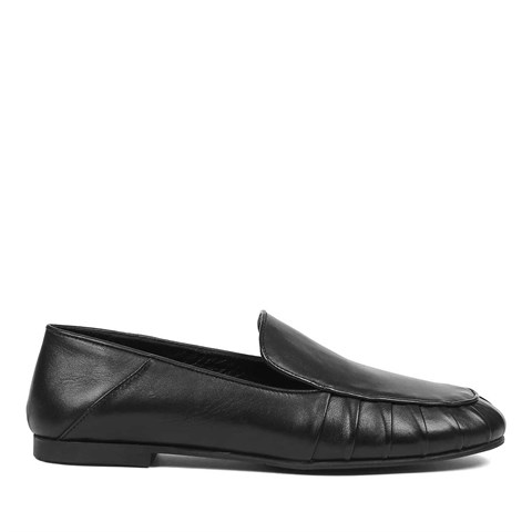 Celal Gültekin Kadın Siyah Deri Loafer