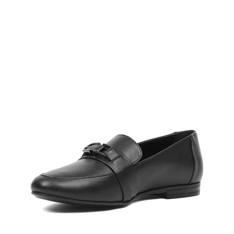 Kadın Siyah Deri Loafer