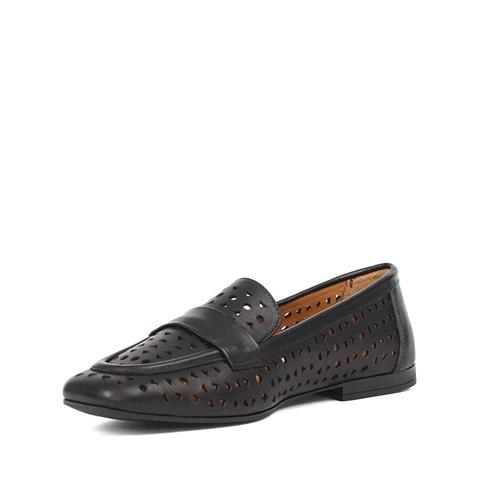 Kadın Siyah Deri Loafer