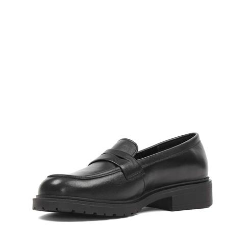 Kadın Siyah Deri Loafer