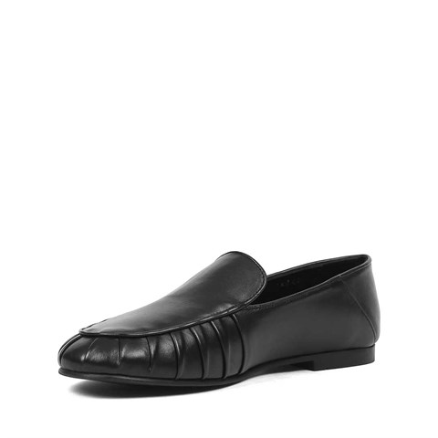 Kadın Siyah Deri Loafer