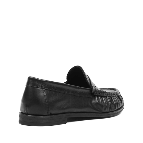 Kadın Siyah Deri Loafer