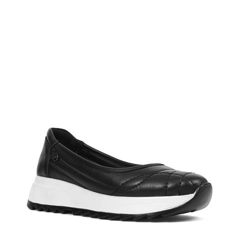 Kadın Siyah Dolgu Topuklu Deri Ayakkabı