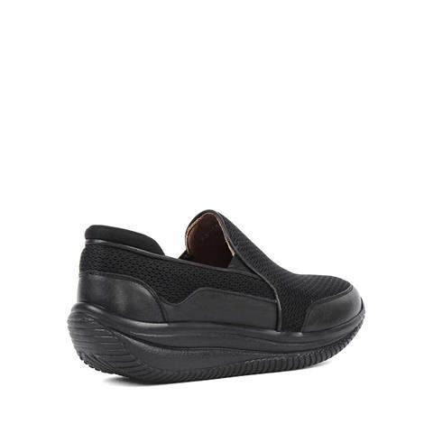 Kadın Siyah Dolgu Topuklu Deri Ayakkabı