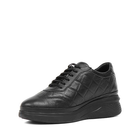 Kadın Siyah Dolgu Topuklu Deri Ayakkabı