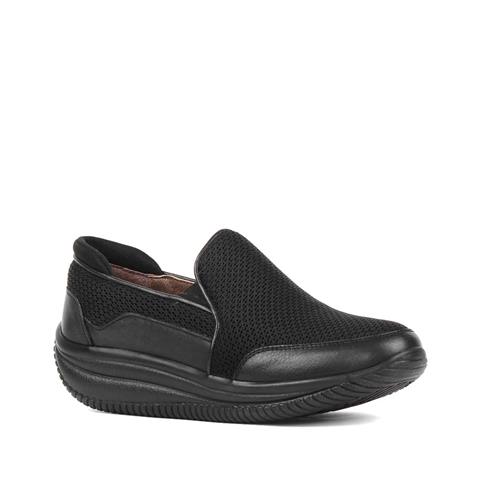 Kadın Siyah Dolgu Topuklu Deri Ayakkabı