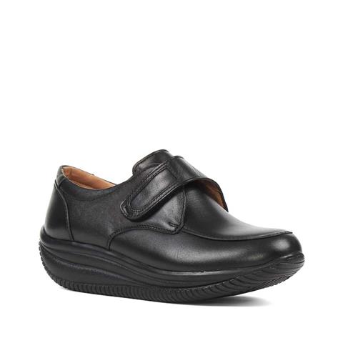 Kadın Siyah Dolgu Topuklu Deri Ayakkabı