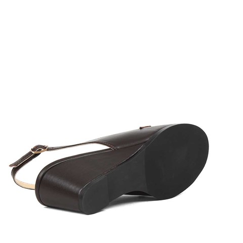 Kadın Siyah Dolgu Topuklu Kroko Deri Ayakkabı