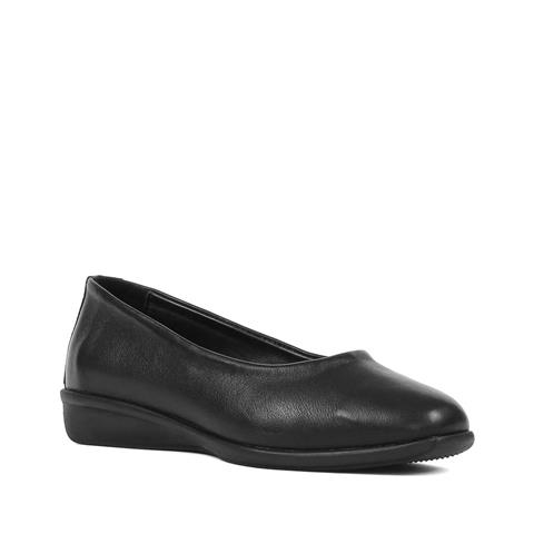 Kadın Siyah Düz Deri Ayakkabı