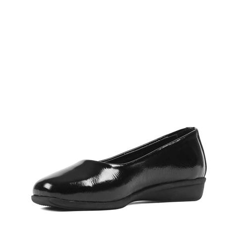 Kadın Siyah Düz Rugan Deri Ayakkabı