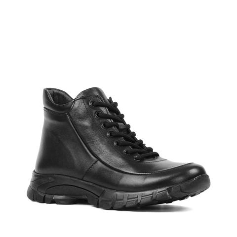 Kadın Siyah Fermuarlı Deri Bot