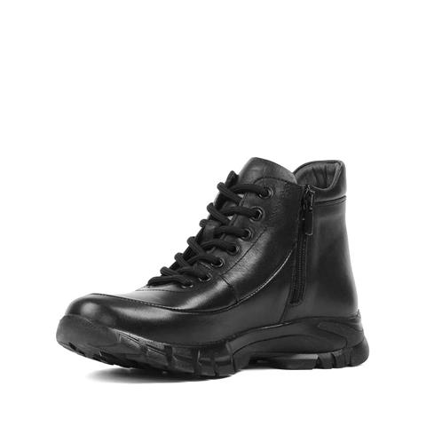 Kadın Siyah Fermuarlı Deri Bot