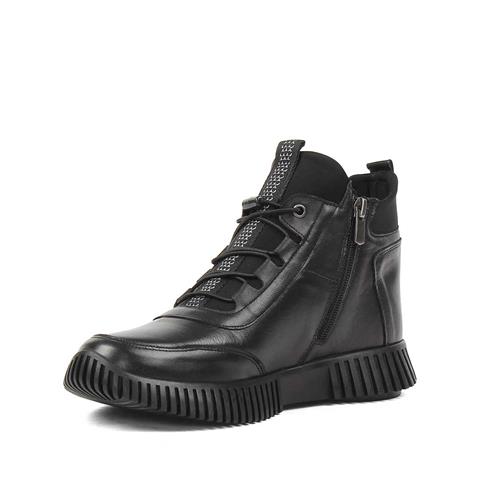 Kadın Siyah Fermuarlı Deri Bot