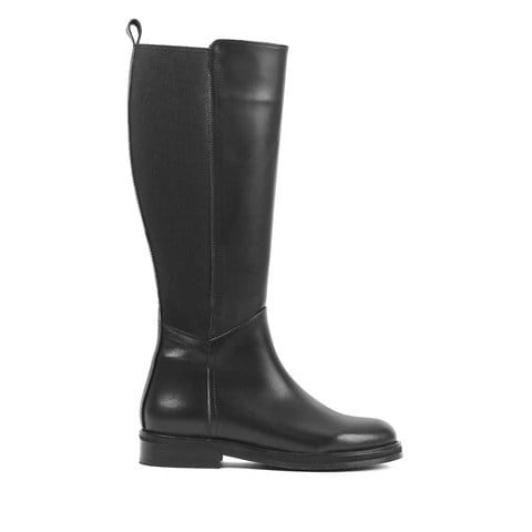 Celal Gültekin Kadın Siyah Fermuarlı Deri Çizme