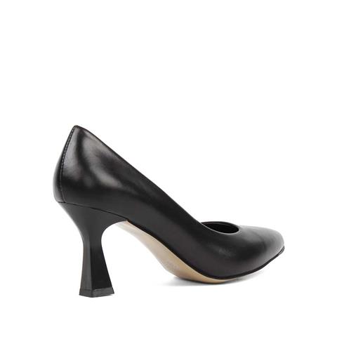 Kadın Siyah İnce Topuklu Deri Stiletto