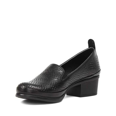 Kadın Siyah Kalın Topuklu Deri Ayakkabı