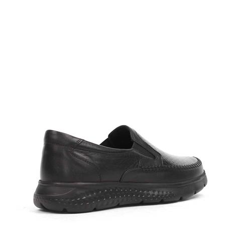 Kadın Siyah Kroko Kalın Tabanlı Deri Ayakkabı