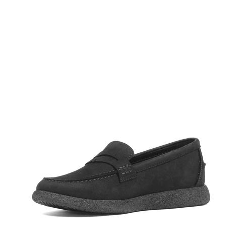 Kadın Siyah Nubuk Deri Loafer