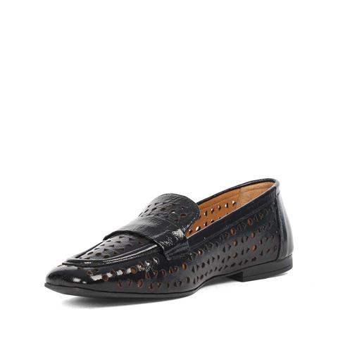 Kadın Siyah Rugan Deri Loafer