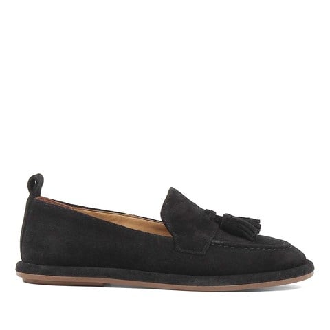 Kadın Siyah Süet Deri Loafer