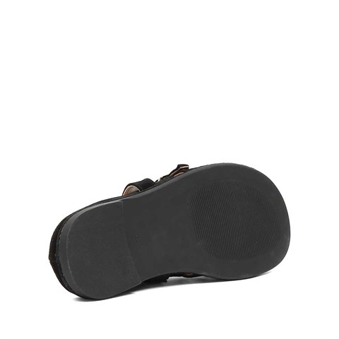 Kadın Siyah Süet Deri Terlik