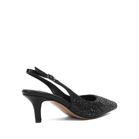 Kadın Siyah Taşlı İnce Topuklu Abiye Ayakkabı