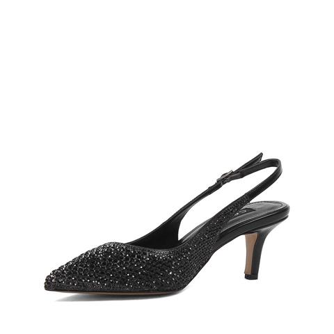 Kadın Siyah Taşlı İnce Topuklu Abiye Ayakkabı
