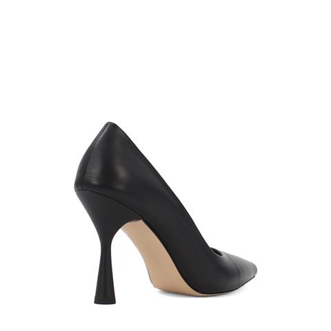 Kadın Siyah Yüksek İnce Topuklu Deri Stiletto