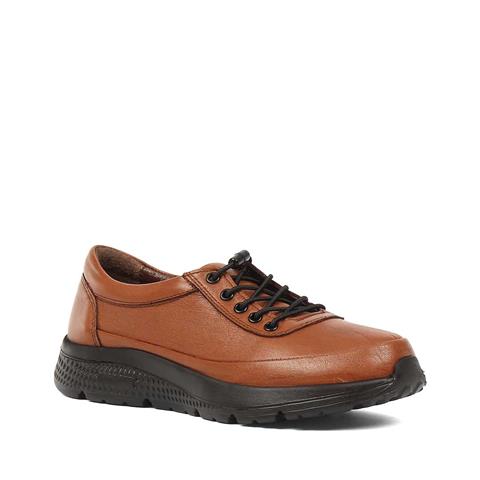 Kadın Taba Bağcıklı Deri Ayakkabı