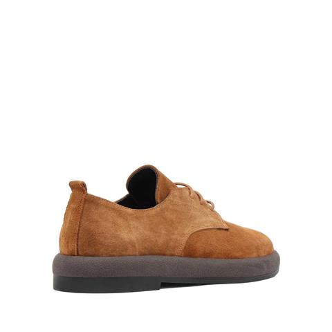 Kadın Taba Bağcıklı Kalın Tabanlı Süet Deri Ayakkabı