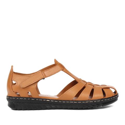 Kadın Taba Cırt Cırtlı Gladyatör Sandalet