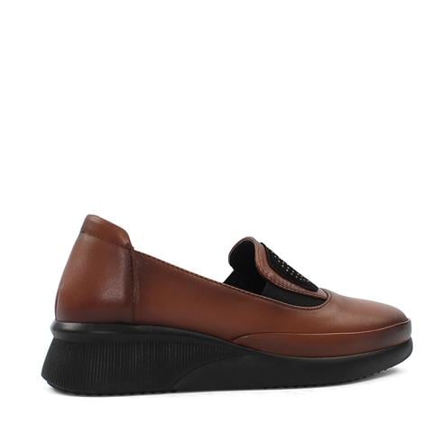 Kadın Taba Dolgu Topuklu Deri Ayakkabı