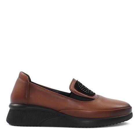 Kadın Taba Dolgu Topuklu Deri Ayakkabı