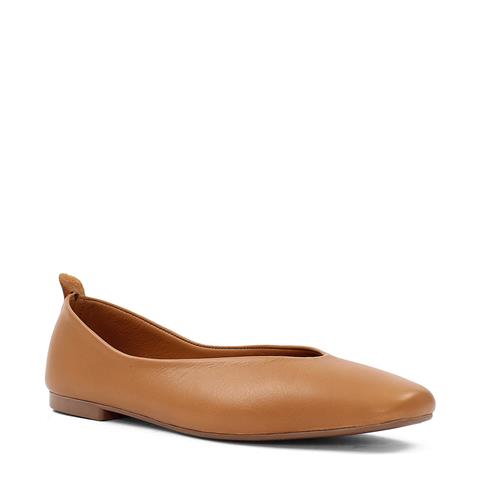 Kadın Taba Düz Deri Babet