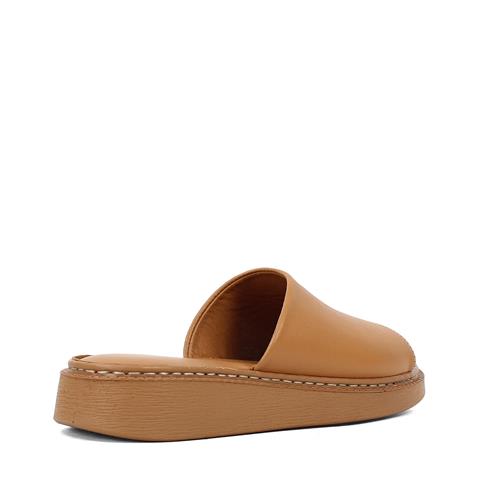 Kadın Taba Düz Deri Terlik