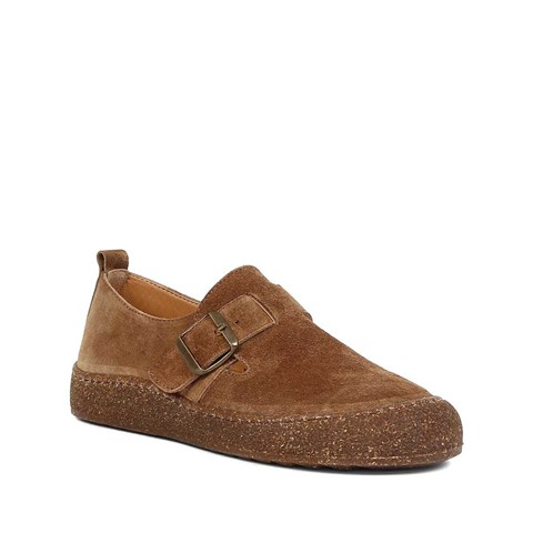 Kadın Taba Kalın Tabanlı Süet Deri Ayakkabı