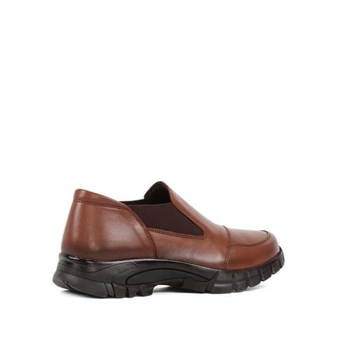 Kadın Taba Lastikli Kalın Tabanlı Deri Ayakkabı