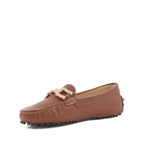 Kadın Taba Tokalı Deri Babet